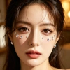 Cross-border colorful face stickers, accessories, facial stickers, diamond stickers, children's performance makeup, makeup stickers, brow pads, face stickers, decorations Application Scenario